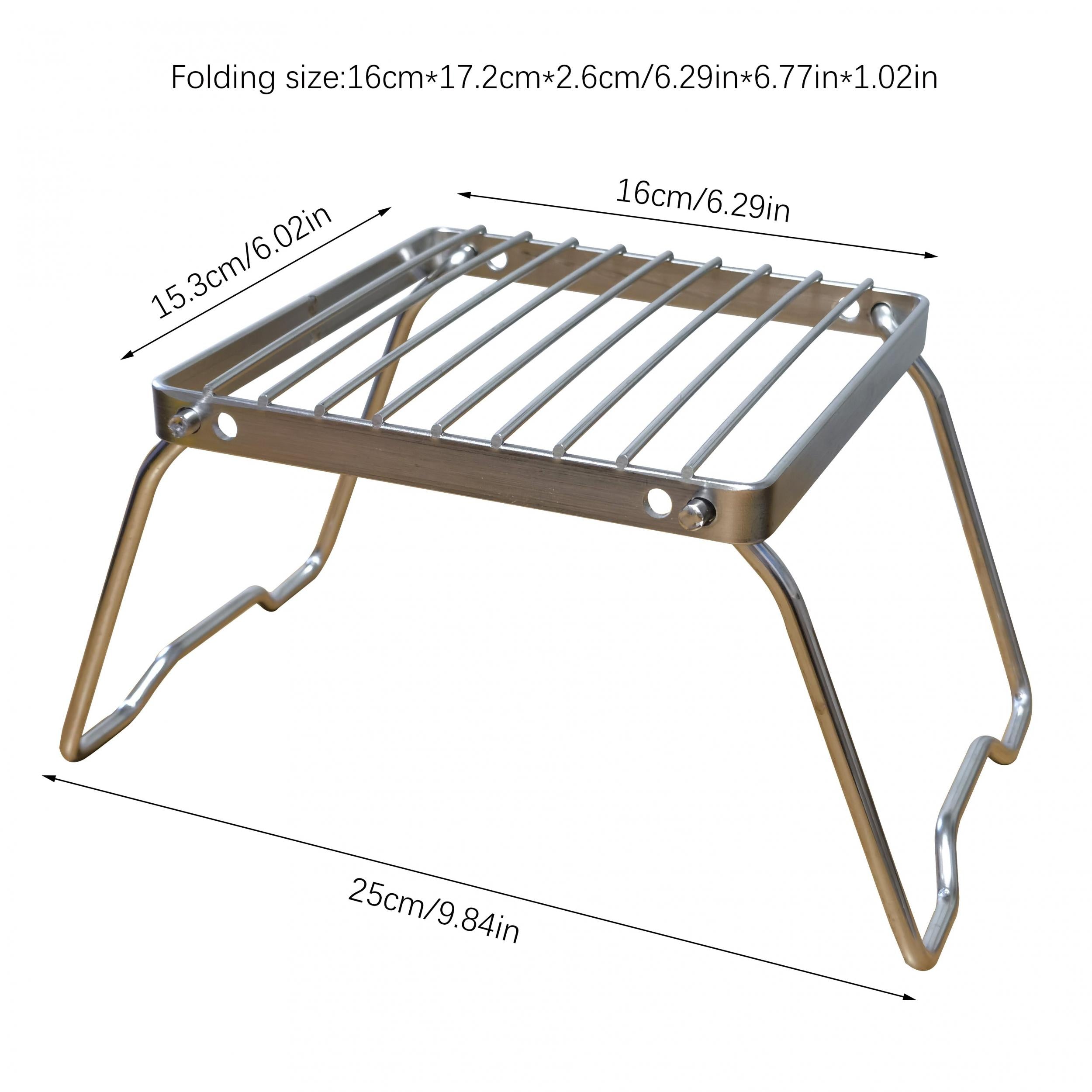 Foldable Stainless Steel Camping BBQ Grill Portable Stove Bracket