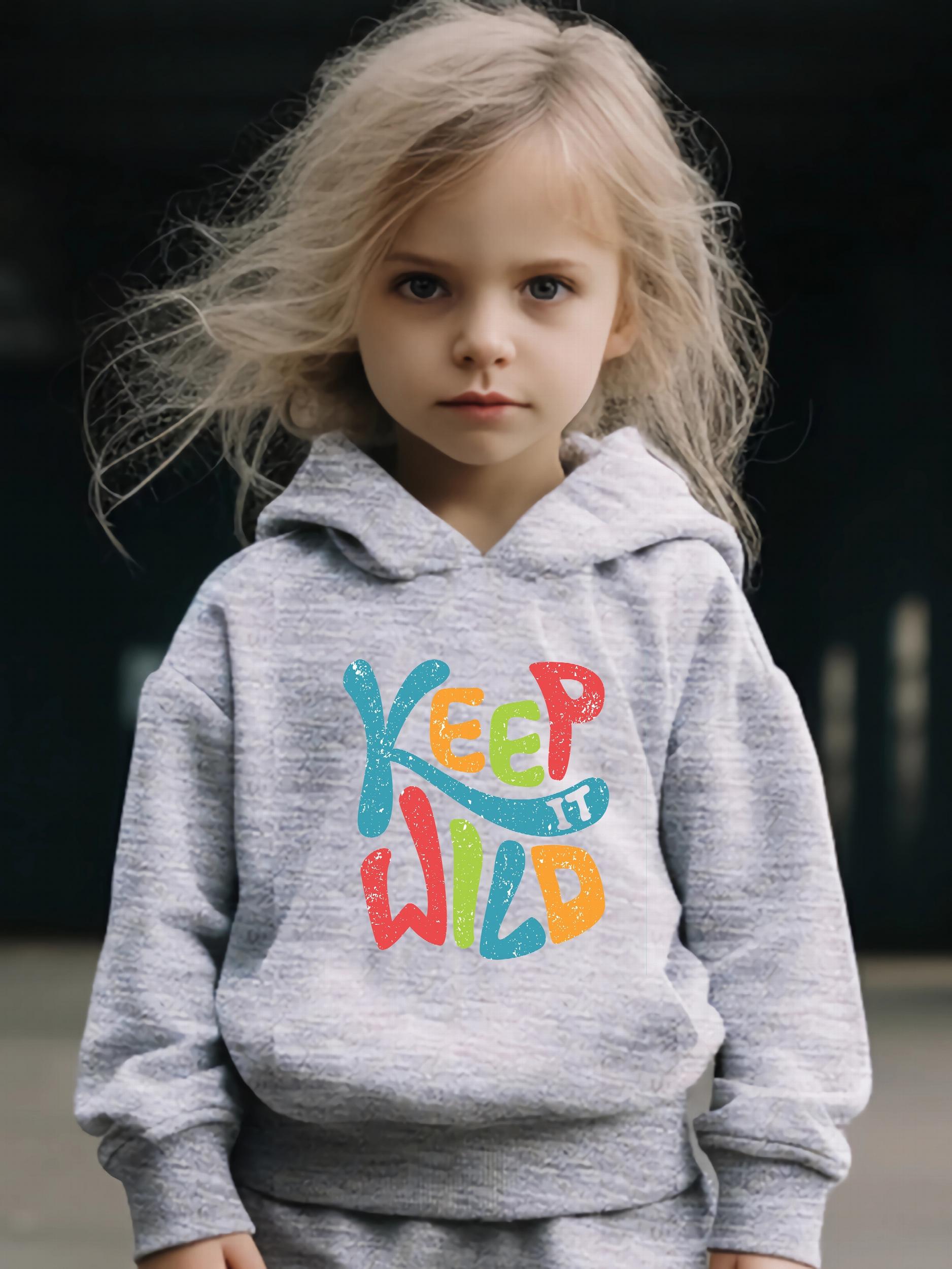 Yeep Wild Pattern Hooded Sweatshirt Girls Comfy Hoodies & Sweatpants