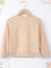 Fish Print Boys Casual Pullover Sweatshirt Long Sleeve Crew Neck Tops