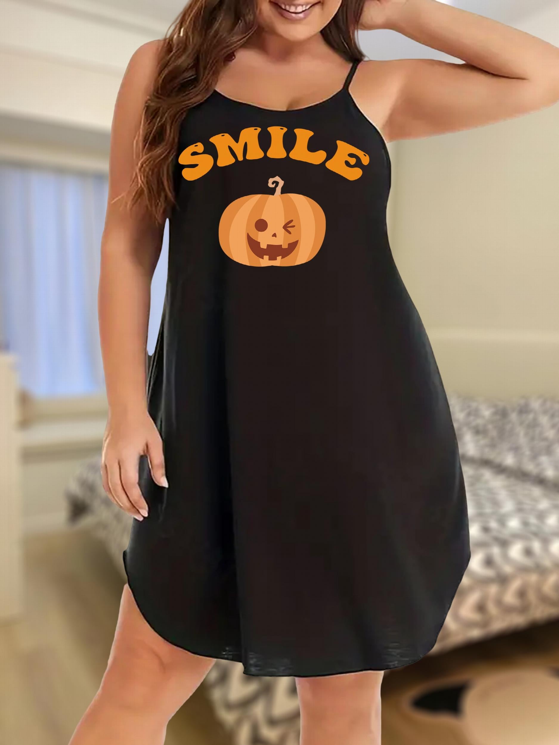 Pumpkin Print Sleep Dress