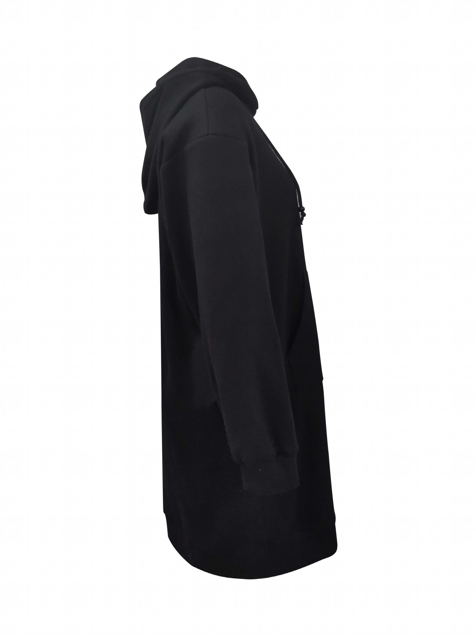 Hooded Drawstring Dress with Pockets Long Sleeve Casual
