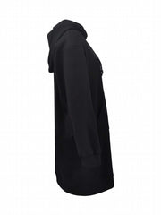 Hooded Drawstring Dress with Pockets Long Sleeve Casual