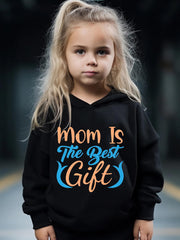 2pcs MOM IS THE Graphic Hoodies Pants Set Outfits Spring Fall Sports Gift Girls