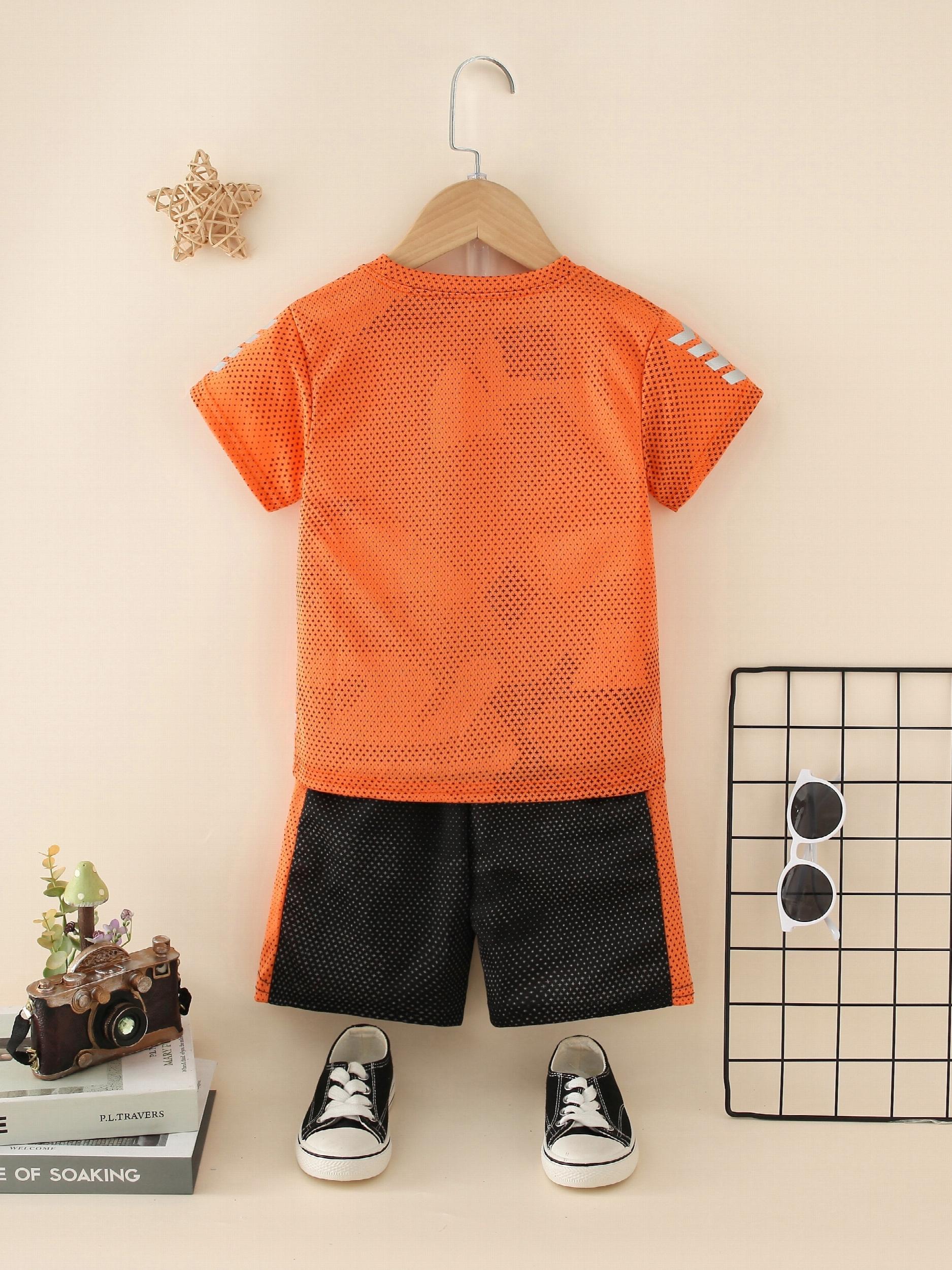 Kids Sports Casual Suit T-shirt & Shorts Set Quick Drying Lightweight