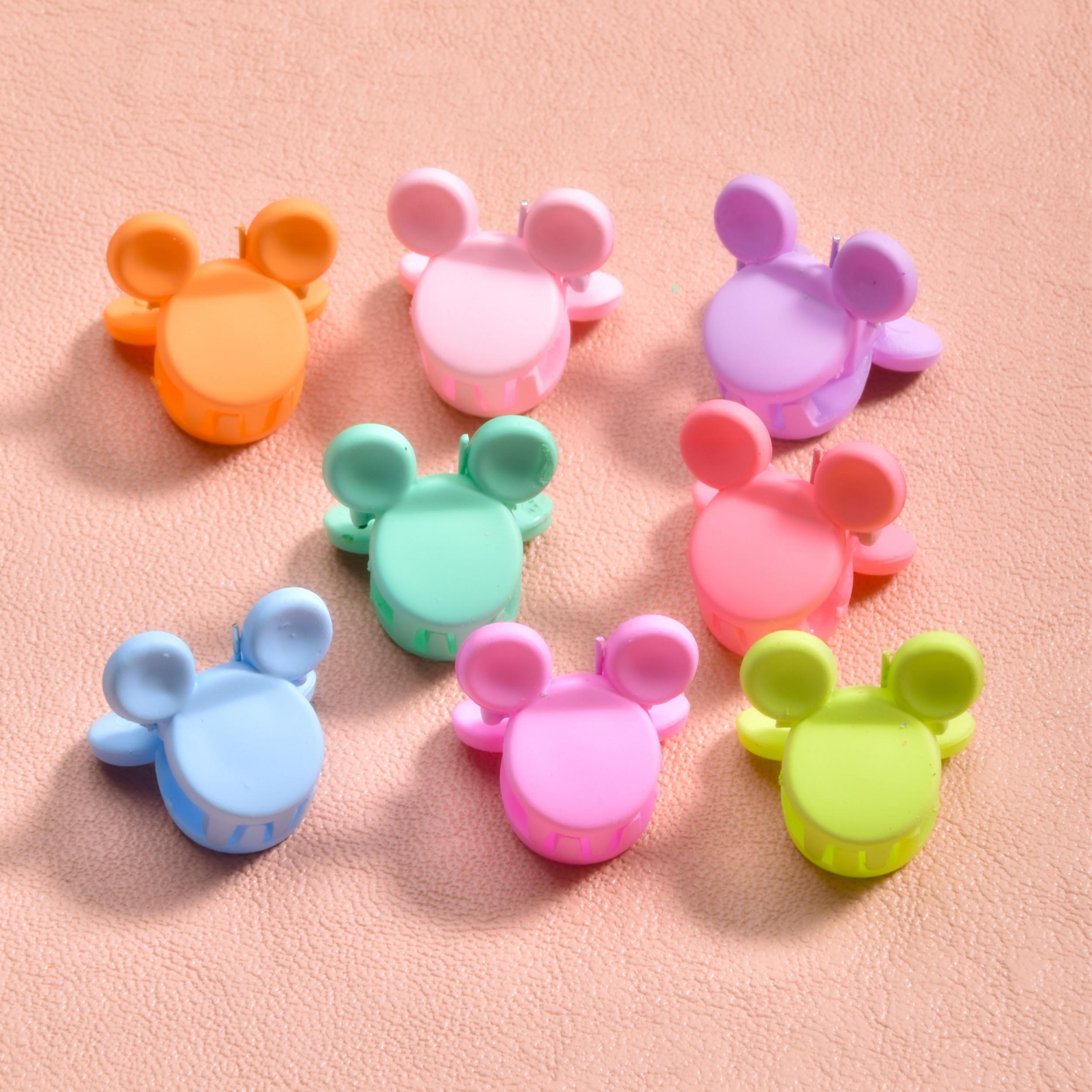10pcs Girls Mouse Ears Hair Clips Colorful Hairpins Party Wedding