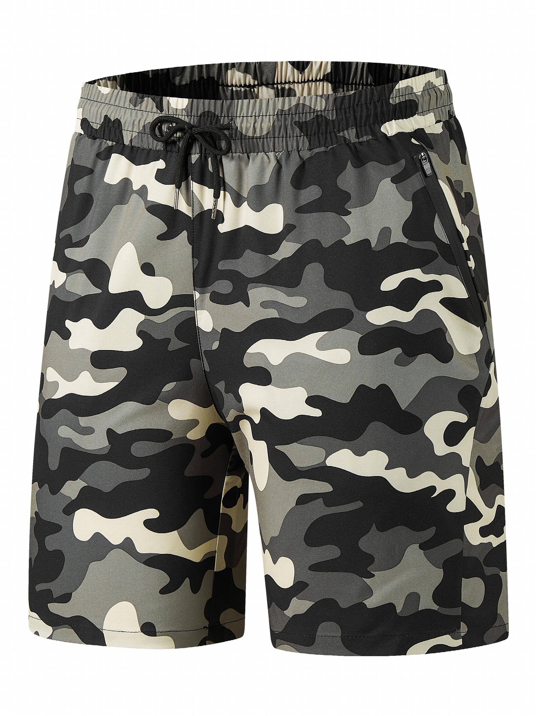 Men's Breathable Shorts With Side Zipper Pockets