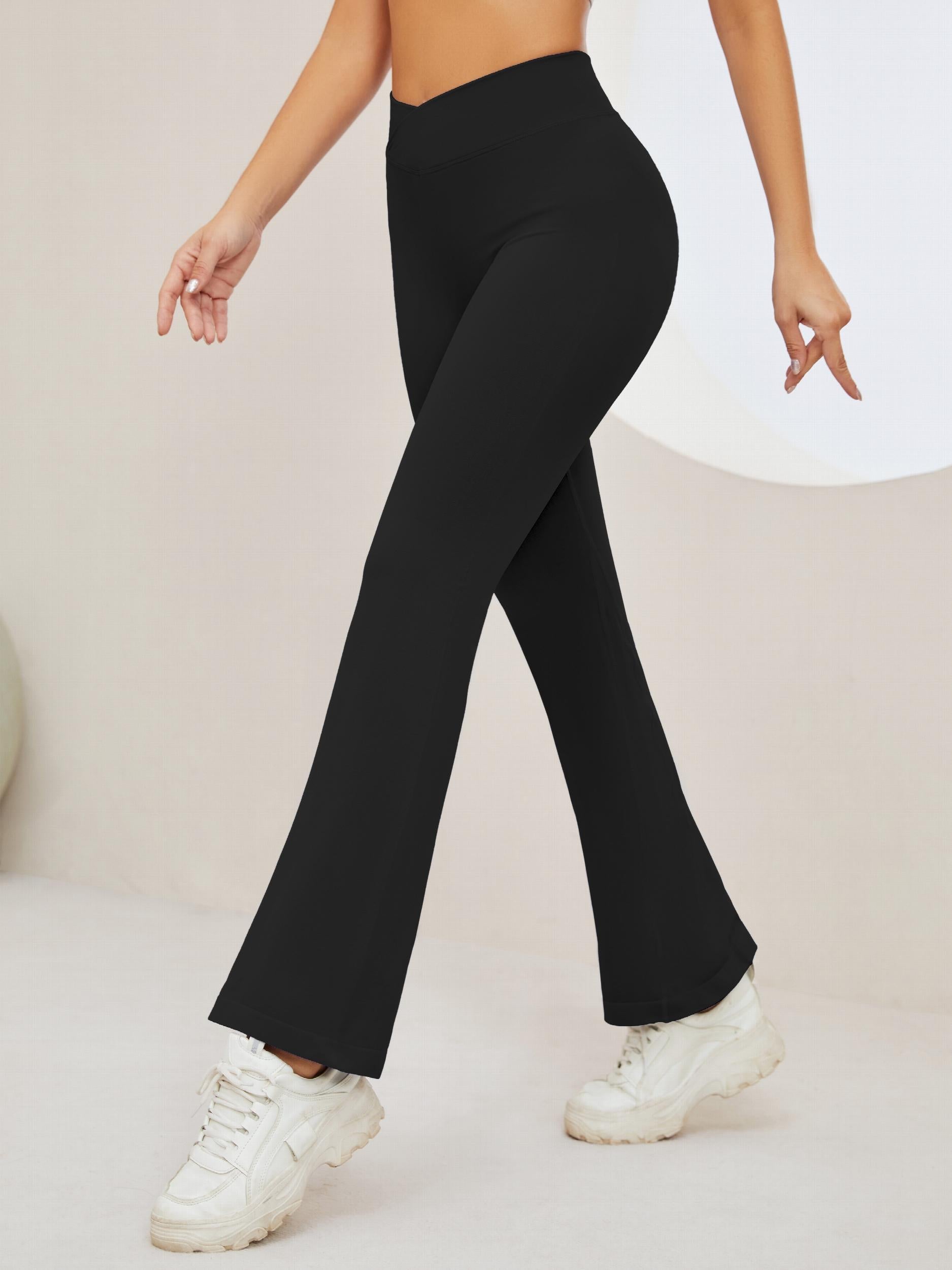 High Waist Flare Pants Tummy Control Butt Lifting Yoga Sports Pants