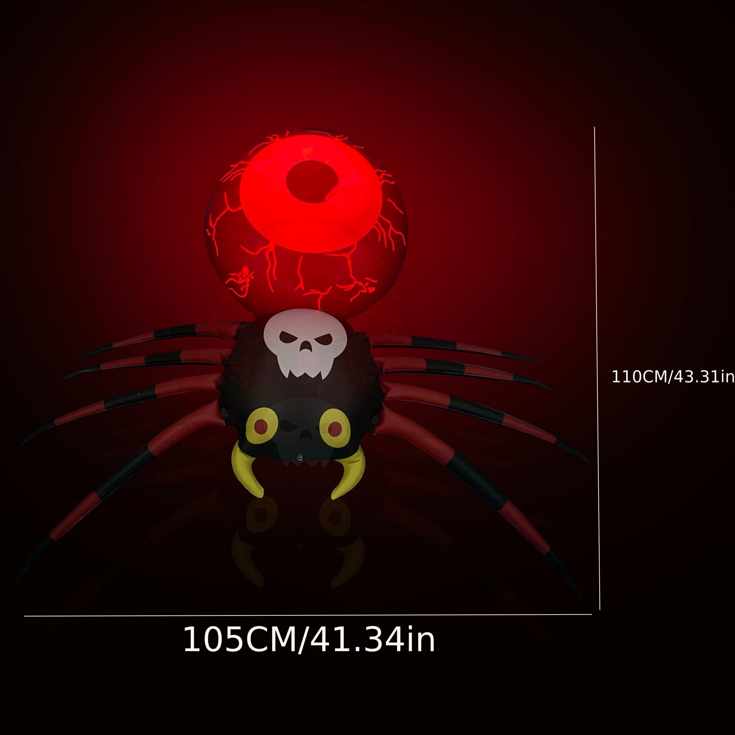 Inflatable Glowing Spider for Halloween Decoration