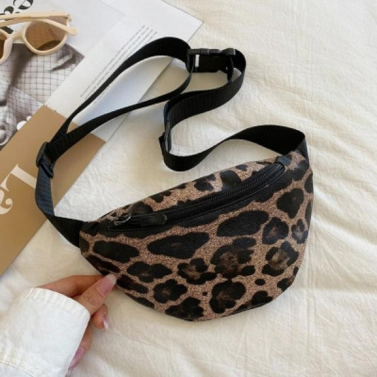 Leopard Crossbody Bag Waterproof Waist Bag Handbag for Women