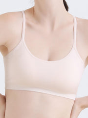 3pcs Solid Cami Tops Soft & Comfy Sports Crop Top Women's Lingerie