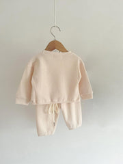 Baby Girl Animal Print Outfit Long Sleeve Pullover Top & Pants Suit