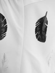 Feather Print Colorblock Tie Strap Cami Top