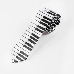 Men's Piano Keys Pattern Tie Clothing Decorative Accessories