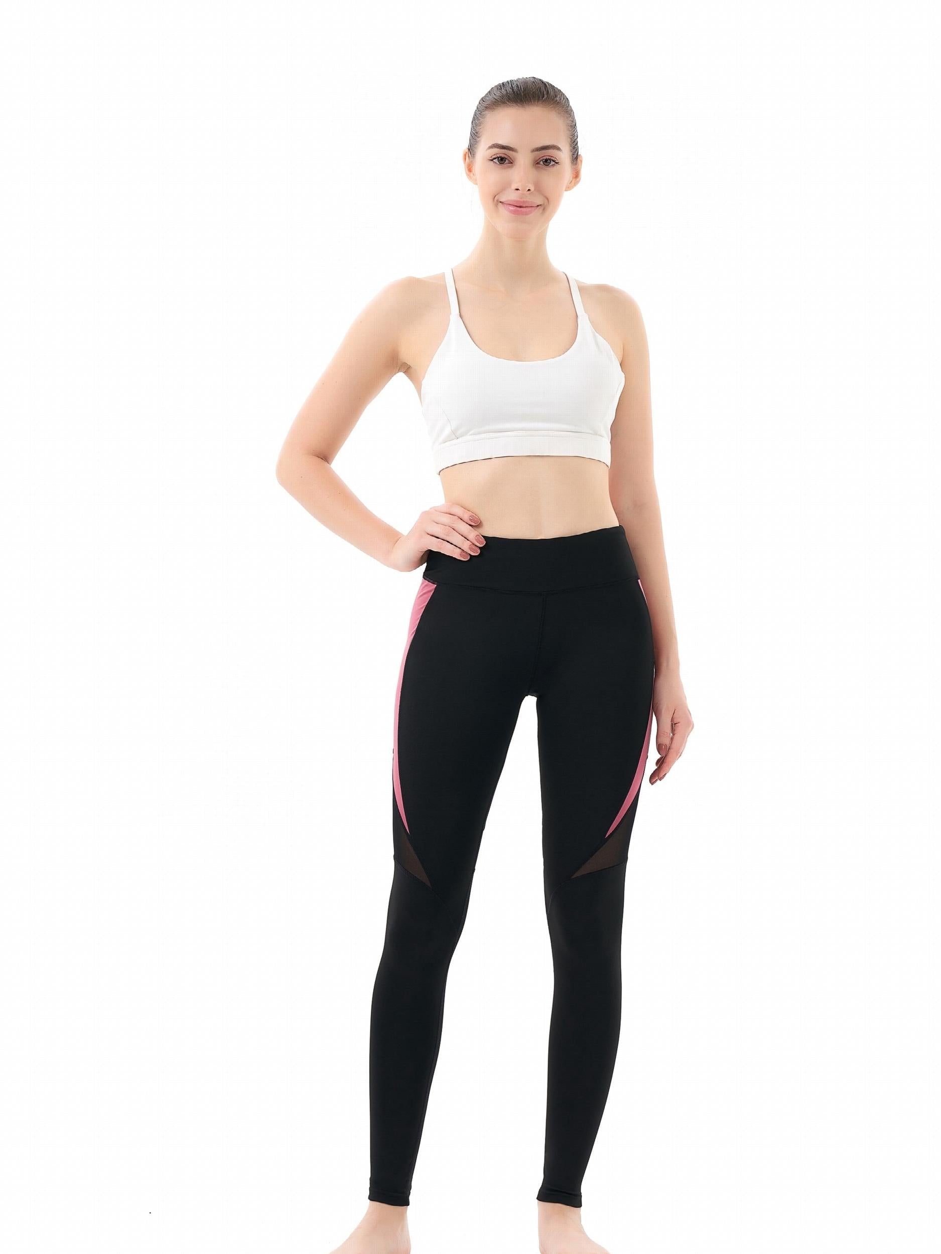 High Waist Yoga Pants Mesh Tummy Control Leggings