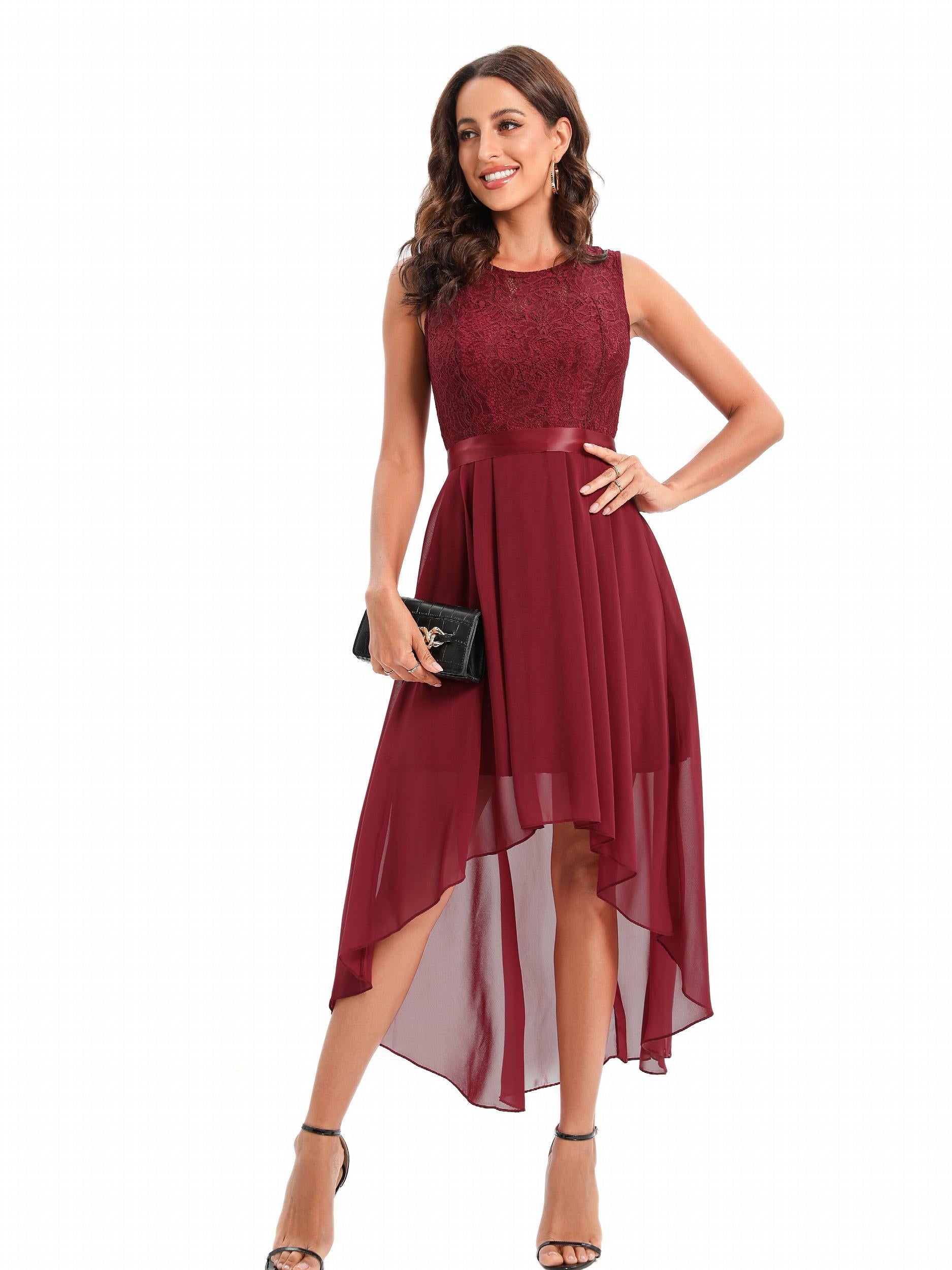 Women's Retro Lace Maxi Dress Evening Cocktail Dress