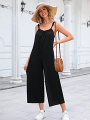 Casual Sleeveless Wide Leg Jumpsuit for Spring & Summer