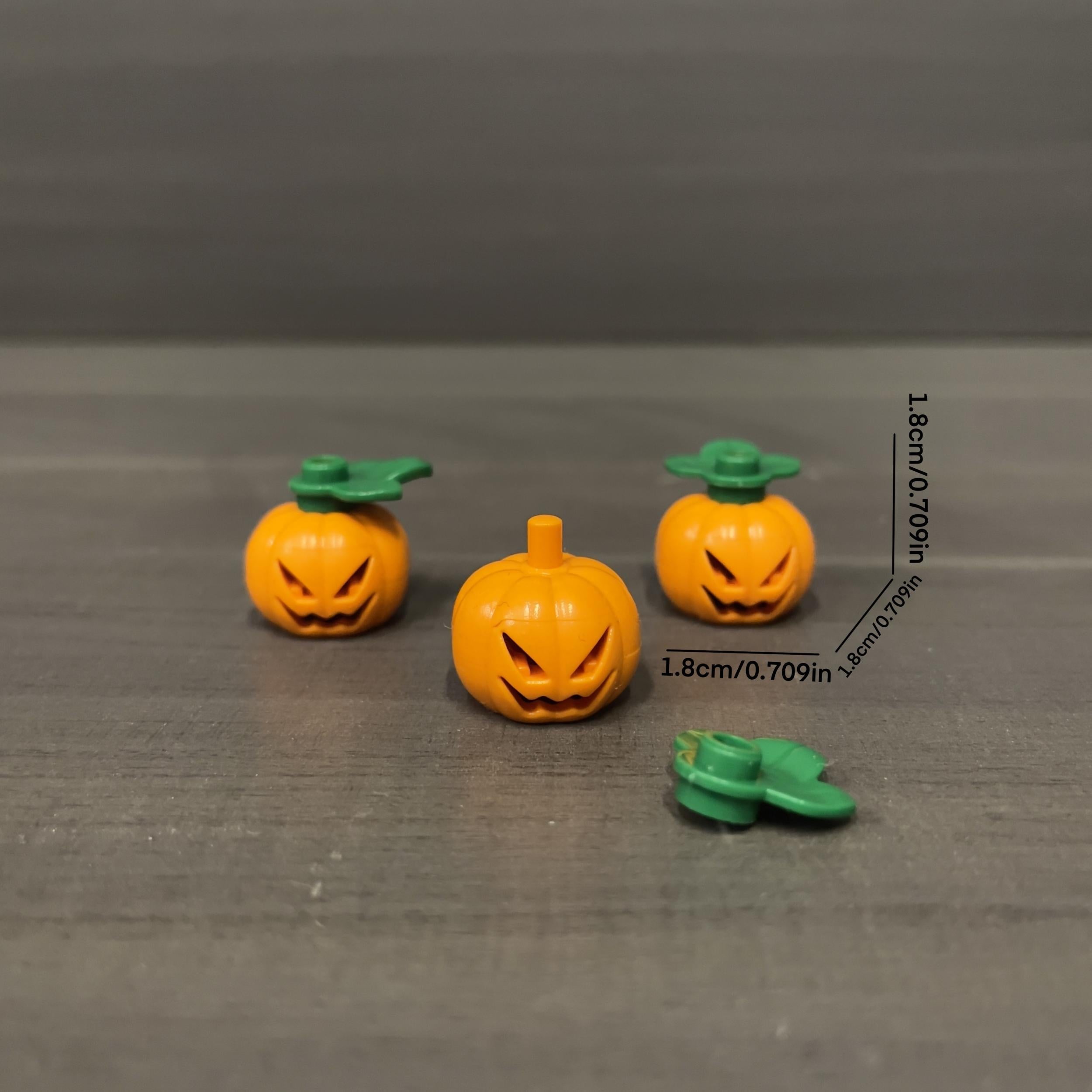 Halloween Pumpkin Building Blocks DIY Accessories Mixed Colors