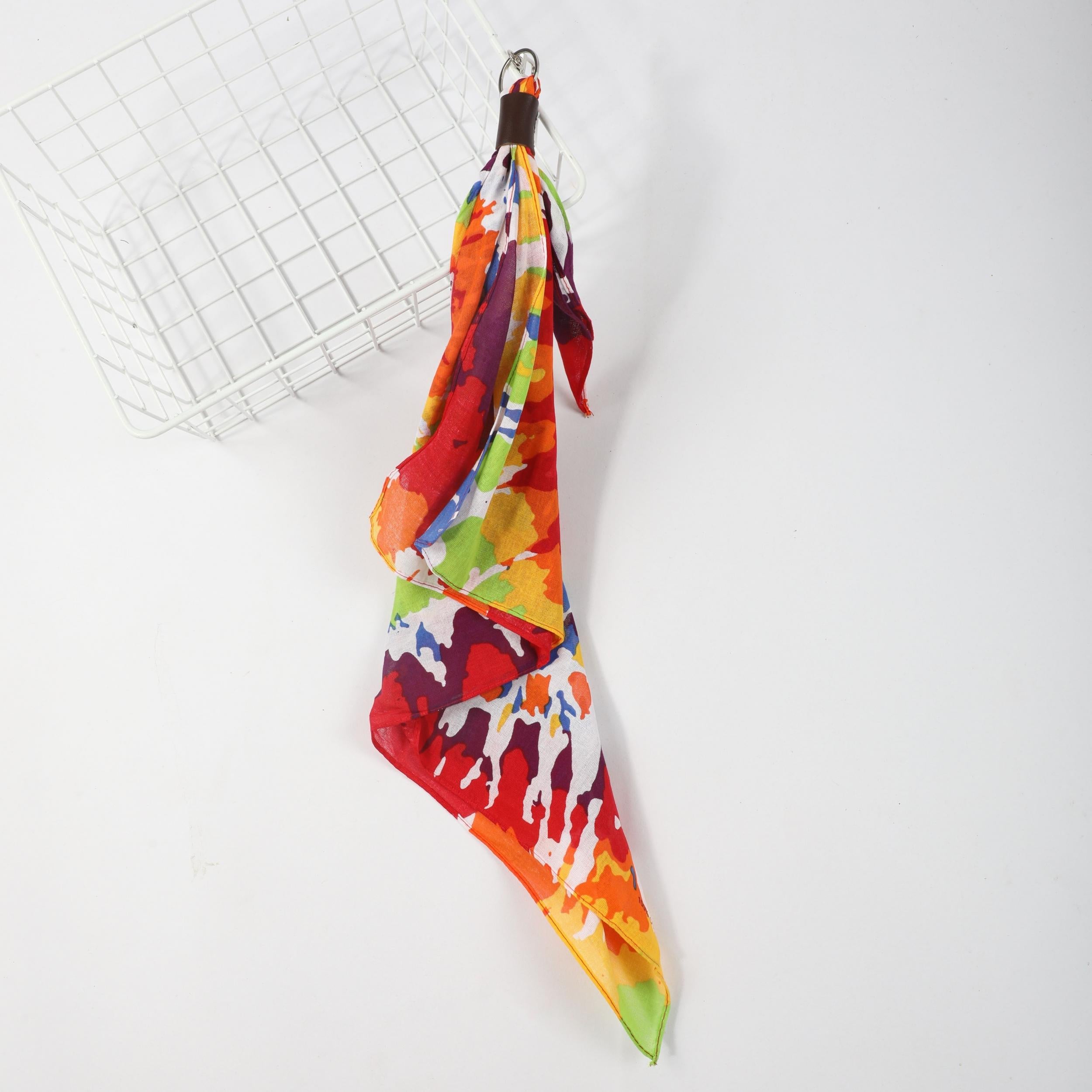 Rainbow Tie Dye Bandana Hip Hop Print Square Scarf Head Wrap Unisex LGBT Pride