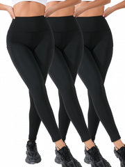 High Waist Butt Lifting Leggings With Pocket - Gym Sports Yoga Pants