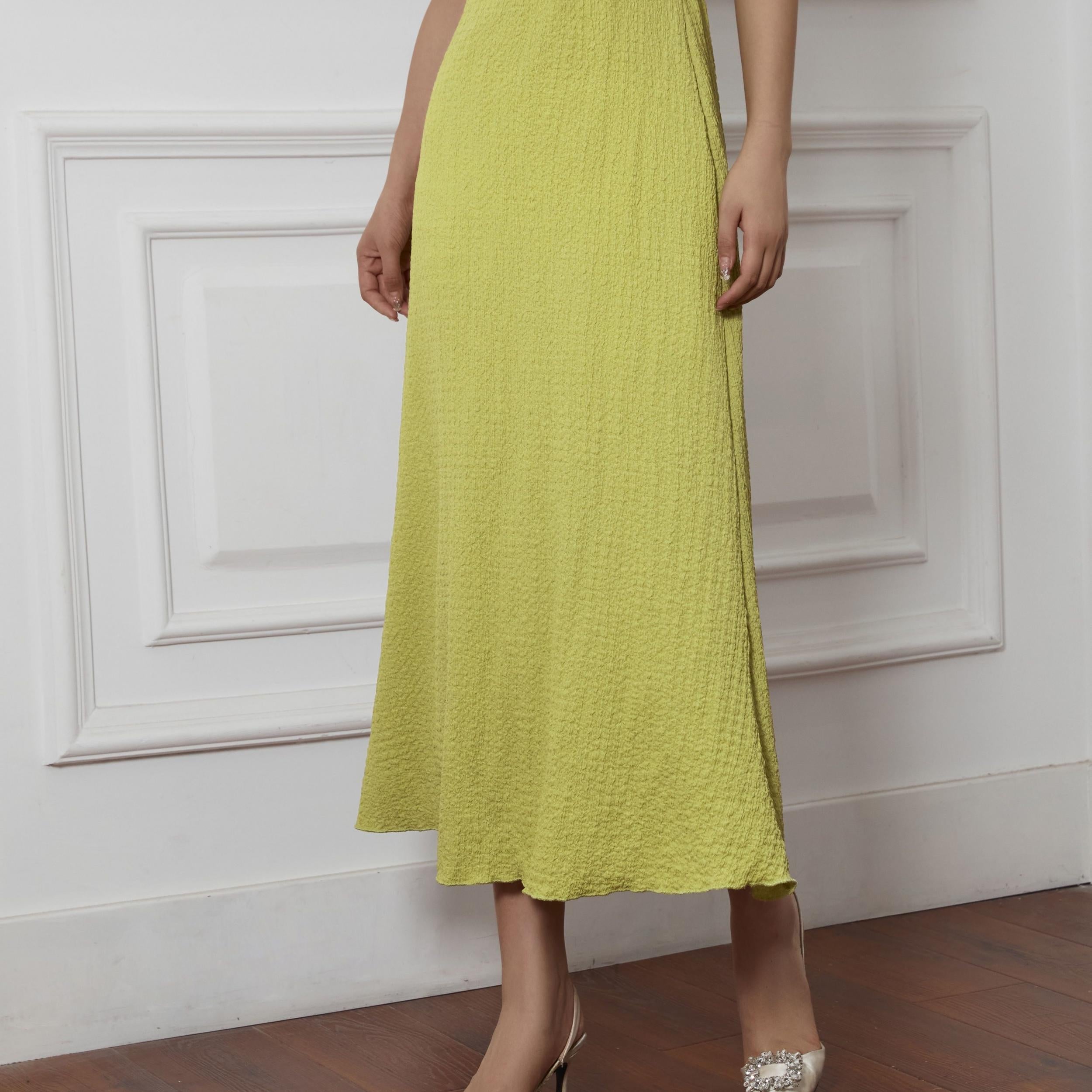 High Waist Textured Bodycon Skirt for Women