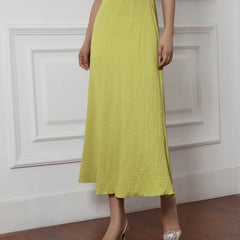 High Waist Textured Bodycon Skirt for Women