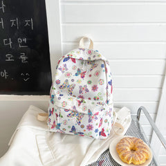Butterfly Print Large Capacity Backpack