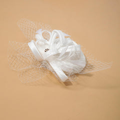 Feather Veil Fascinators Hat French Hepburn Style Pillbox Hats