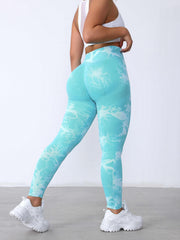 3Pcs Tie Dye Seamless Yoga Pants High Waist Leggings
