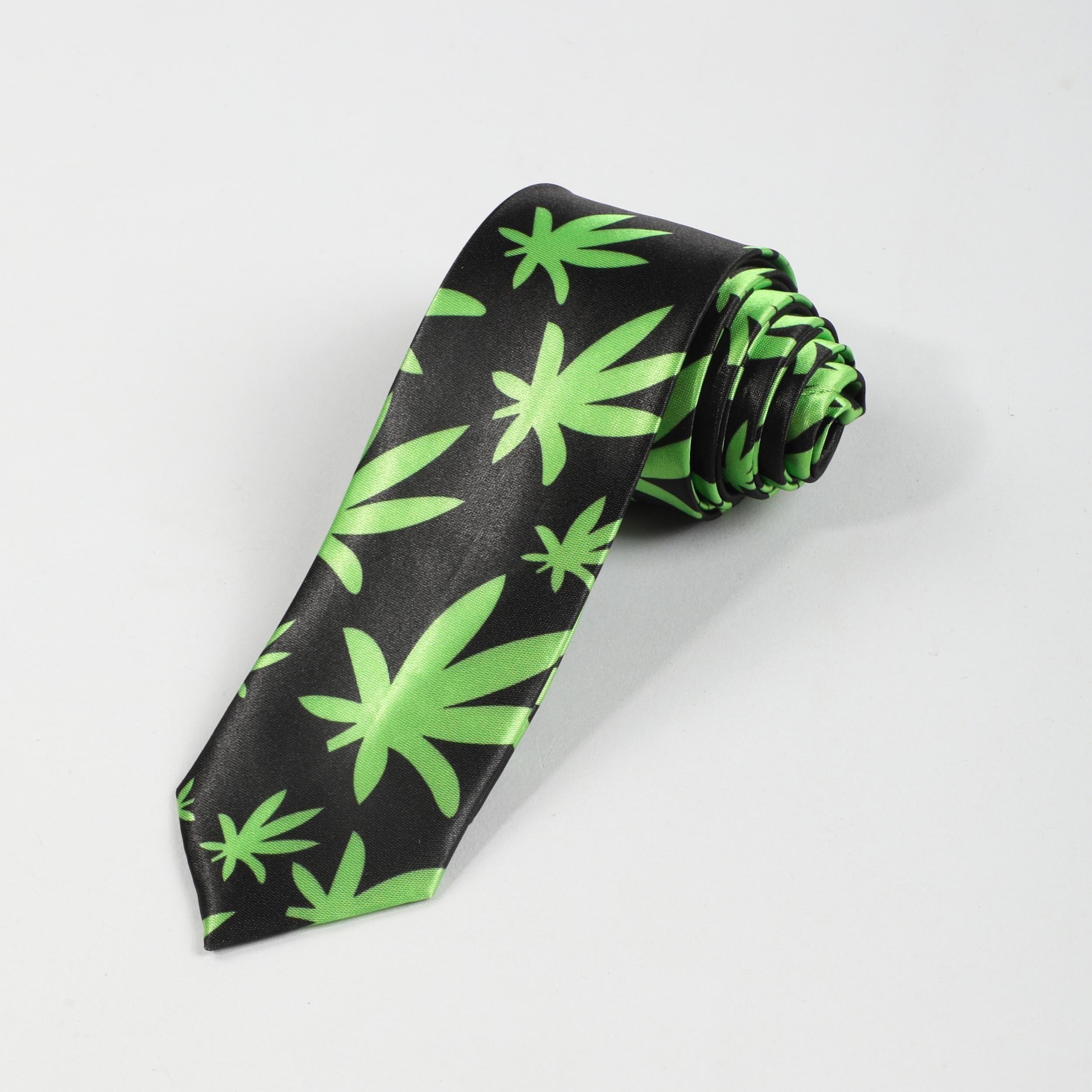 Men's Vacation Floating Leaf Silky Tie