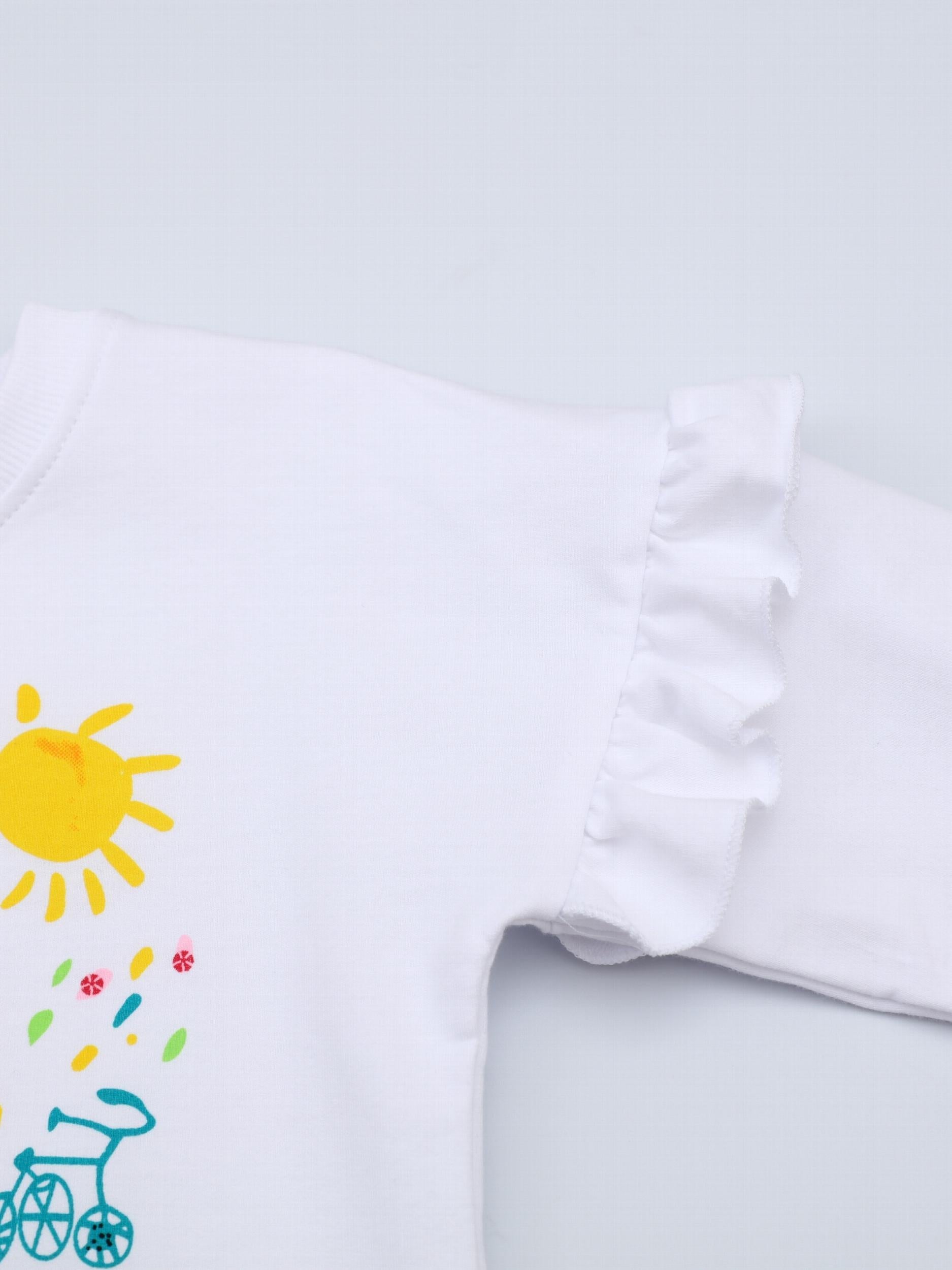 Hearts Pattern Toddler Girls Sweatshirt Crewneck Pullover For 2-8 Years