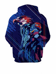 Eagle Print Hoodie Men's Graphic Sweatshirt