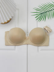 Bow Push Up Bras Comfort Sheer Back Removable Strap Everyday Bra