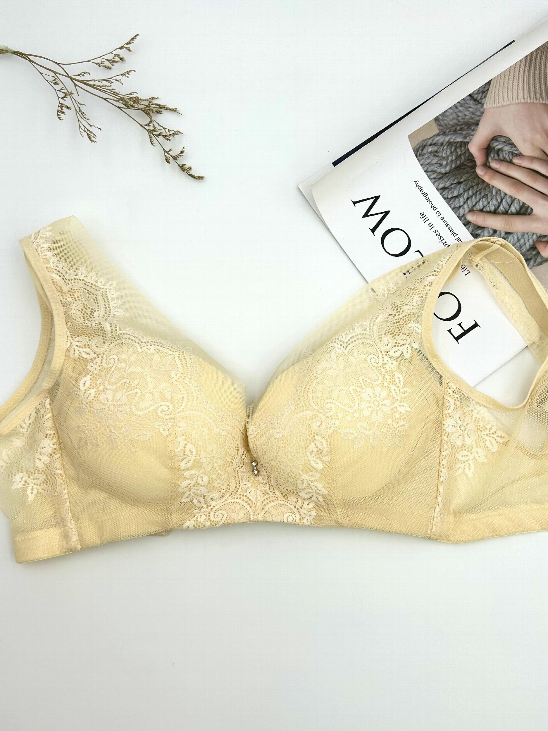 Wireless Lace Push Up Bra - Comfortable & Breathable