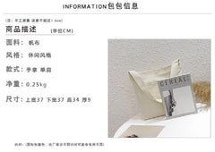 Canvas Woman Shoulder Tote Bags Women Handbags Large Girl Student Shopper Bag