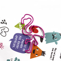 Rose Red Flamingo Corner Paper Clips Pack