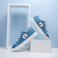 Women's Canvas Sports Shoes Lace-up Casual Walking Sneakers