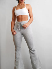 Flared Yoga Pants High Waist Drawstring Elastic Waist Sports Trousers