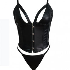 Strapless Cami Corset Bustier Lace Up Body Shaper Women's Lingerie