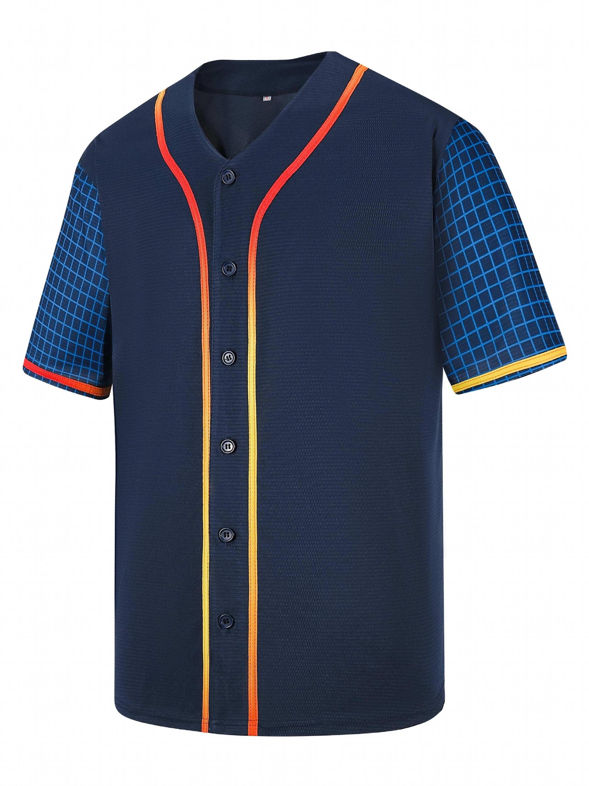 Short Sleeve Plain Baseball Jersey Sports Uniform Men Women