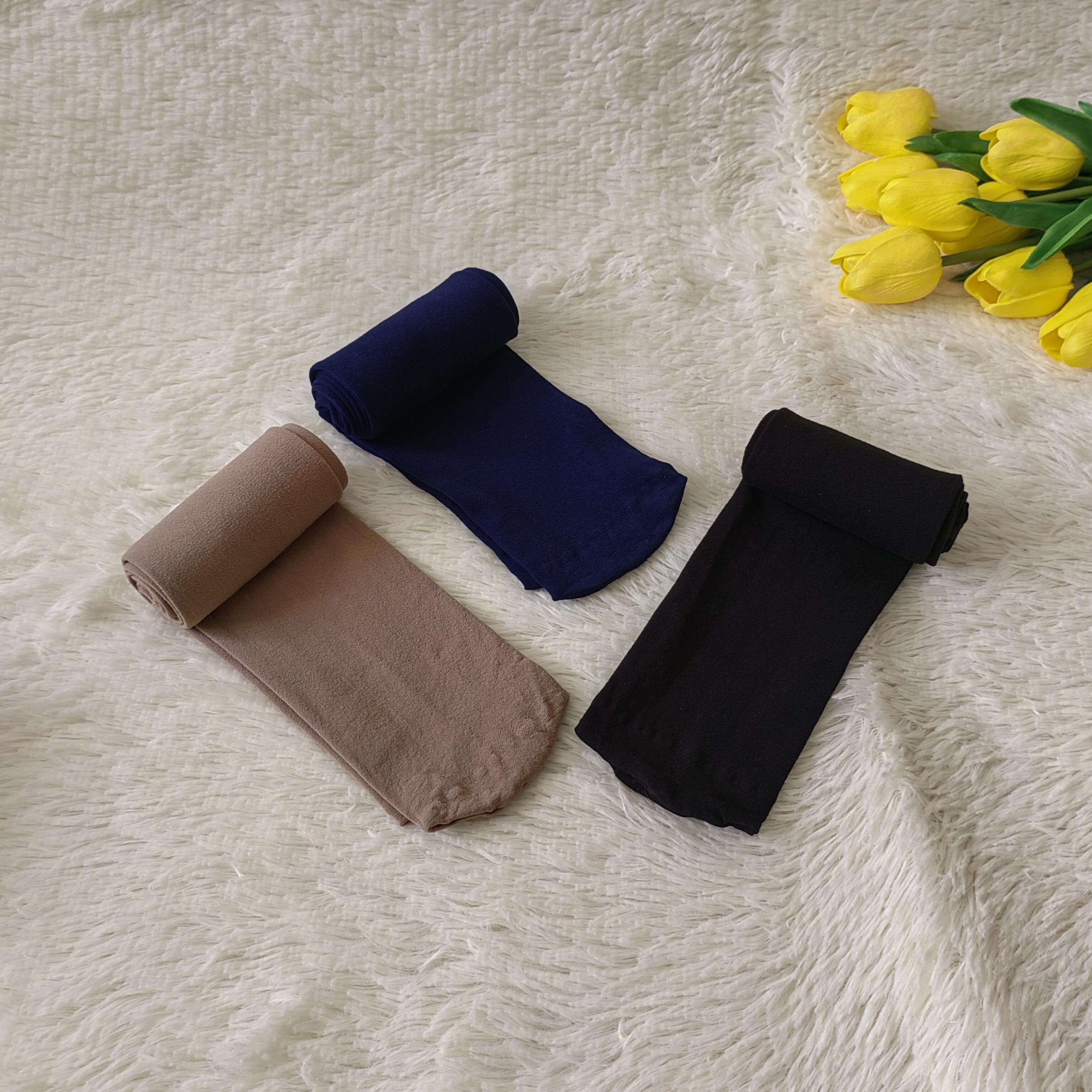 3 Pairs Solid Thigh High Socks for Women