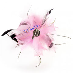 Feather Mesh Corsage Head Clip for Party Dance Christmas Horse Racing
