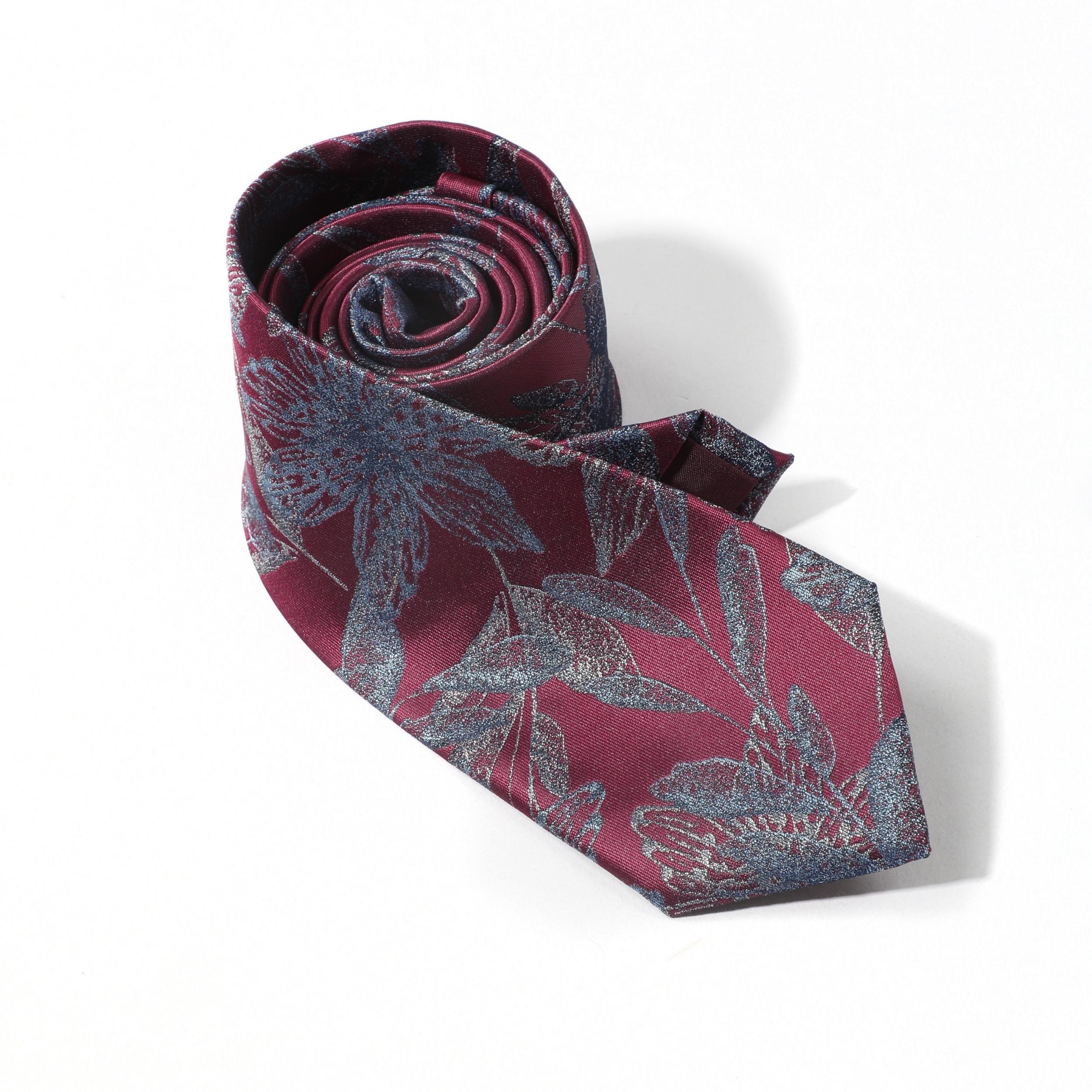 Polyester Leaf Flower Necktie Casual Tie For Men