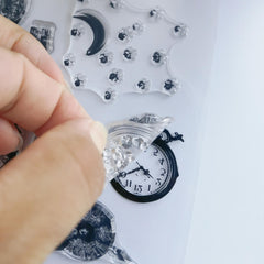 Vintage Clock Transparent Stamp for Card Making Scrapbooking Crafts