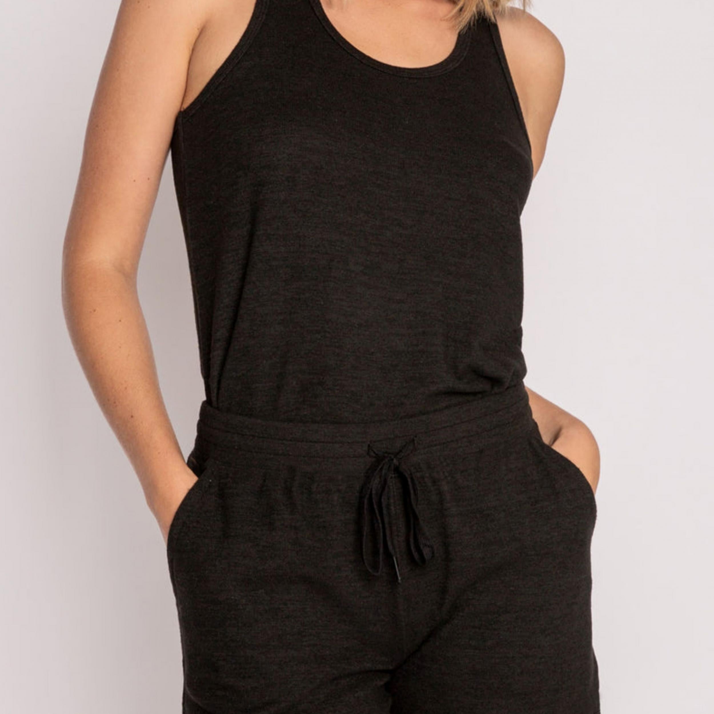 Lounge Set: Scoop Neck Tank & Shorts Pajama Set