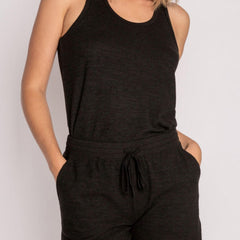 Lounge Set: Scoop Neck Tank & Shorts Pajama Set