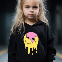 Emoticon Pattern Long Sleeve Hooded Sweatshirt