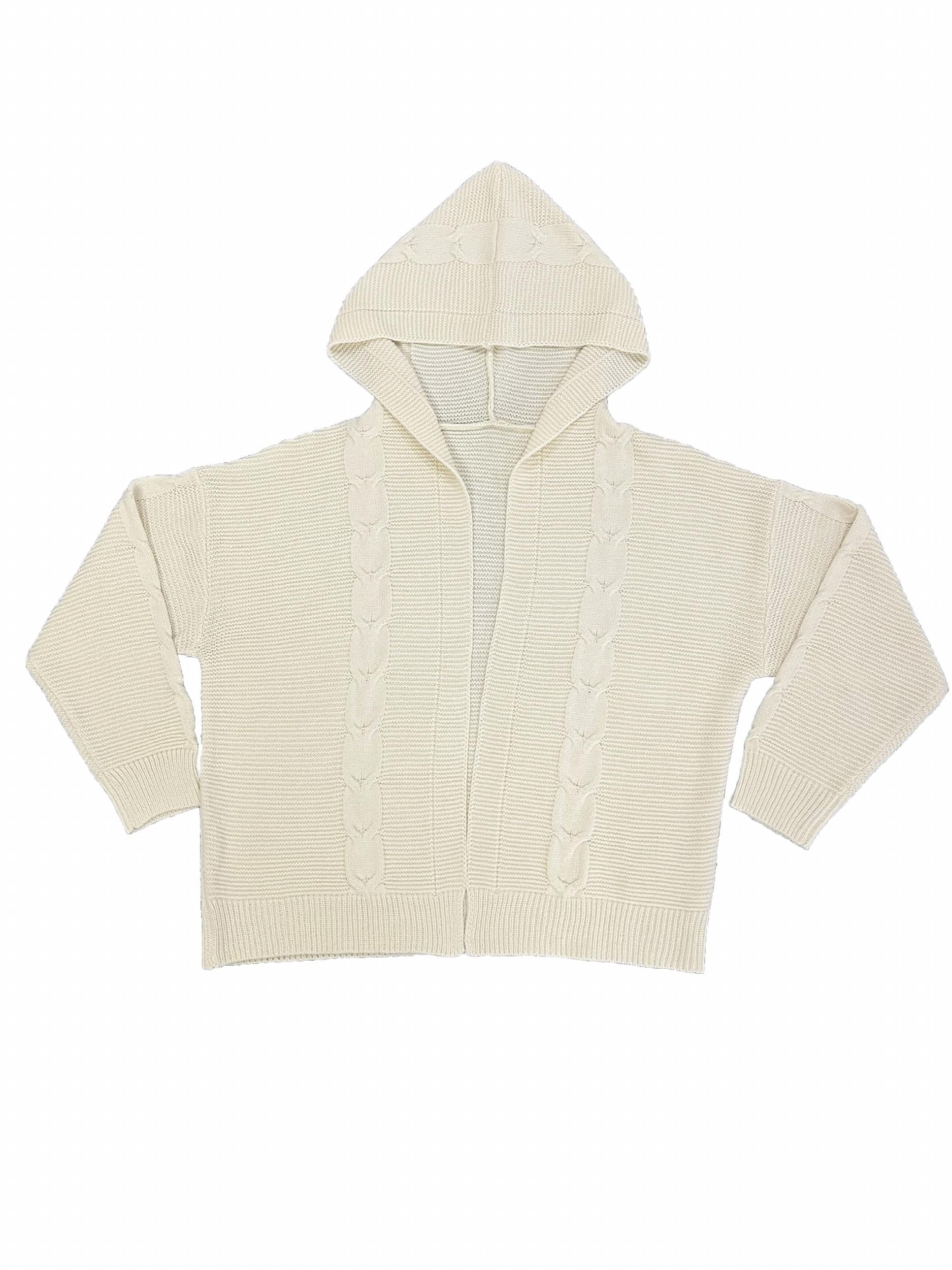 Casual Cardigan With Hoodie Women's Plus Medium Stretch Jersey Knit