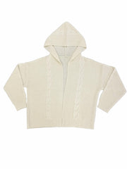 Casual Cardigan With Hoodie Women's Plus Medium Stretch Jersey Knit