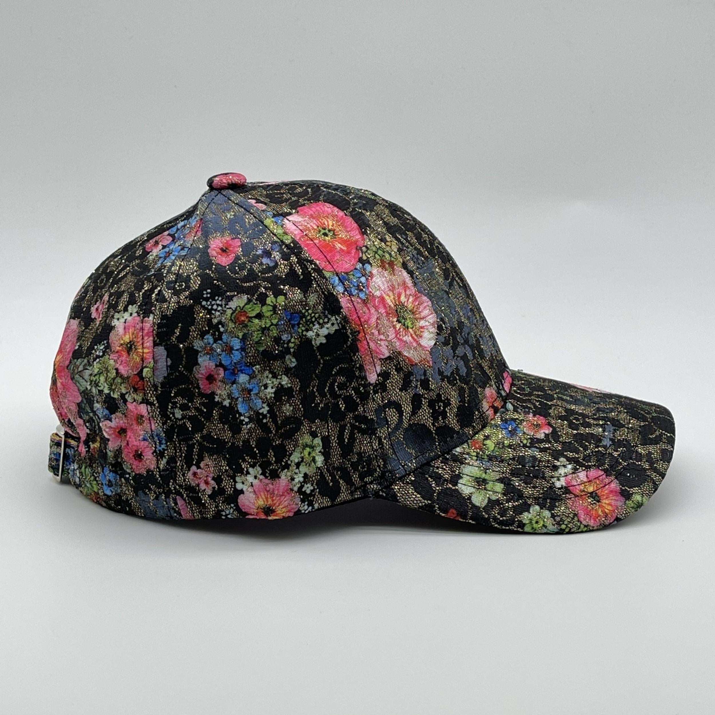 Vintage Floral Embroidered Baseball Cap for Women