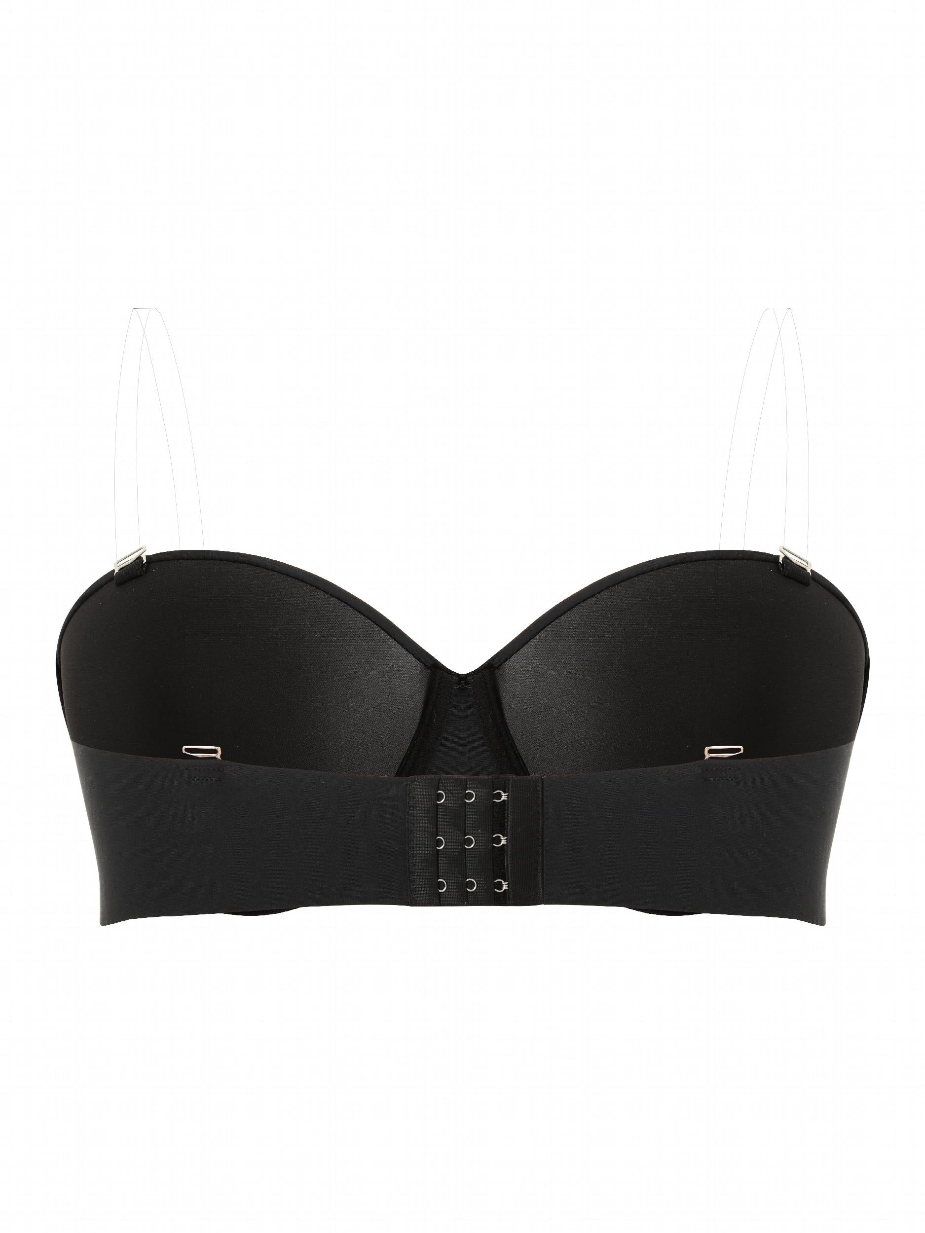 Solid Knot Front Strapless Bra Women's Plus Size